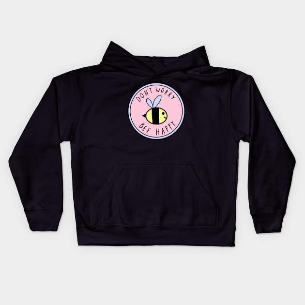 Don't worry be happy Kids Hoodie by Brittany Hefren